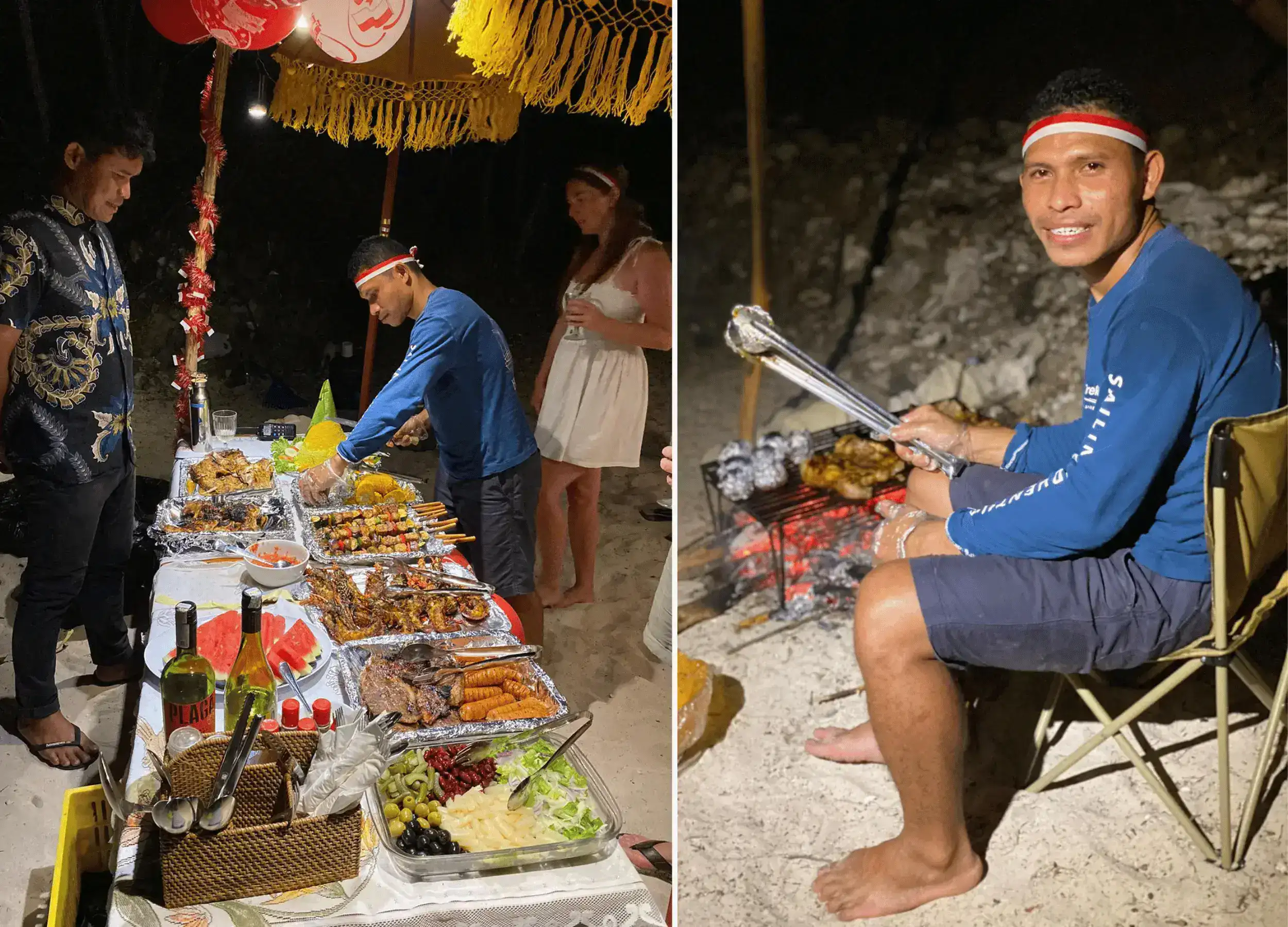 Chef Ari BBQ Beach with SeaTrek guests
