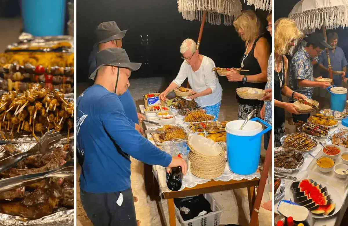 Chef Ari Beach BBQ with SeaTrek guests
