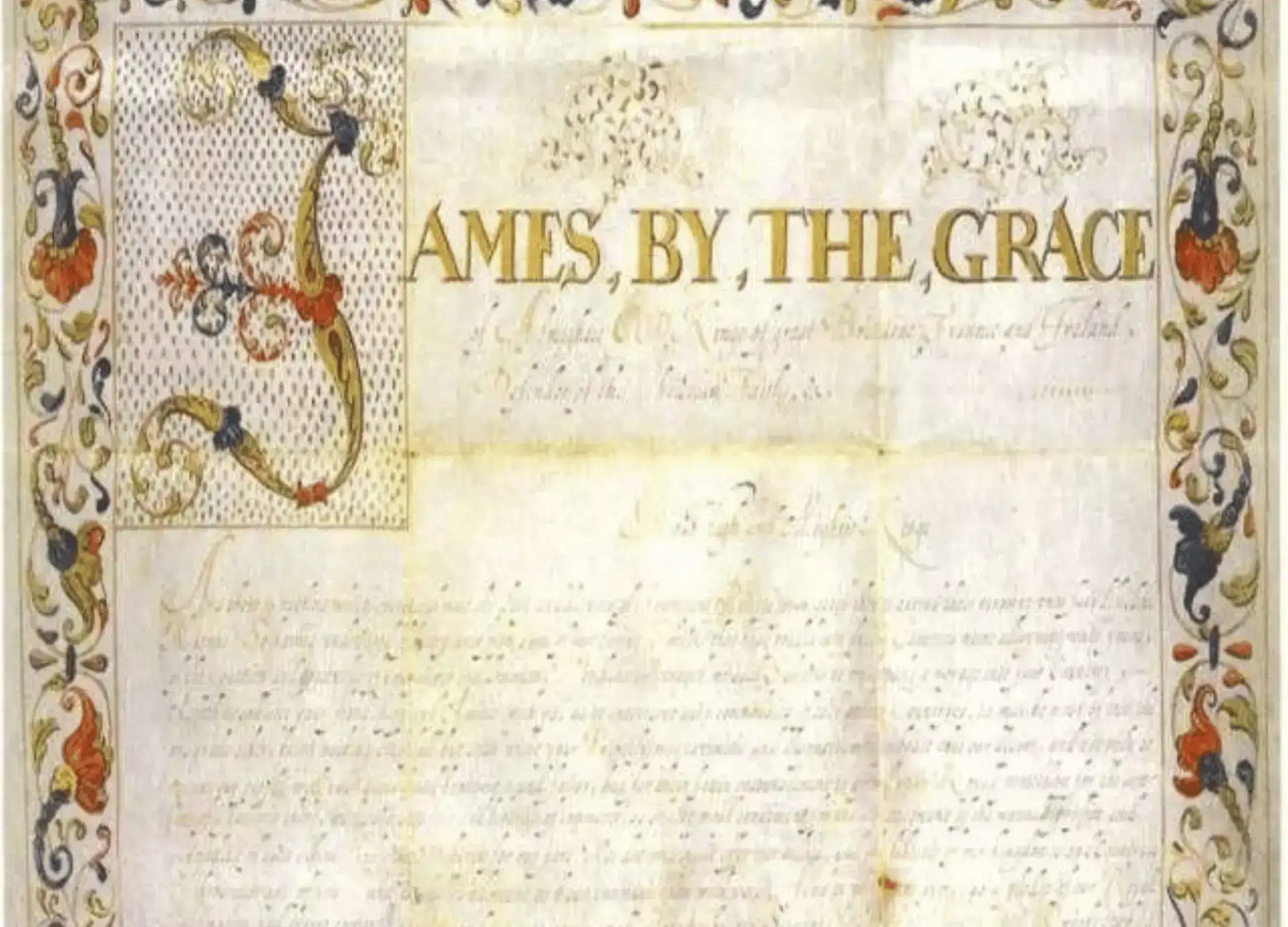 The document prepared by King James I allowing Asian potentates to submit to his rule, 1619.