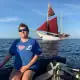 Maura with SeaTrek's Katharina ship sails up