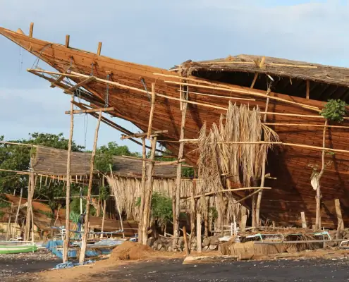Phinisi Boatbuilder village in Wera Sumbawa