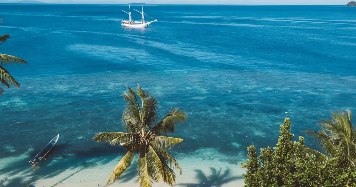 SeaTrek Raja Ampat island from drone view