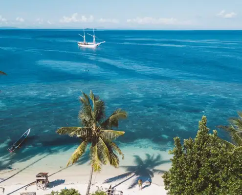 SeaTrek Raja Ampat island from drone view