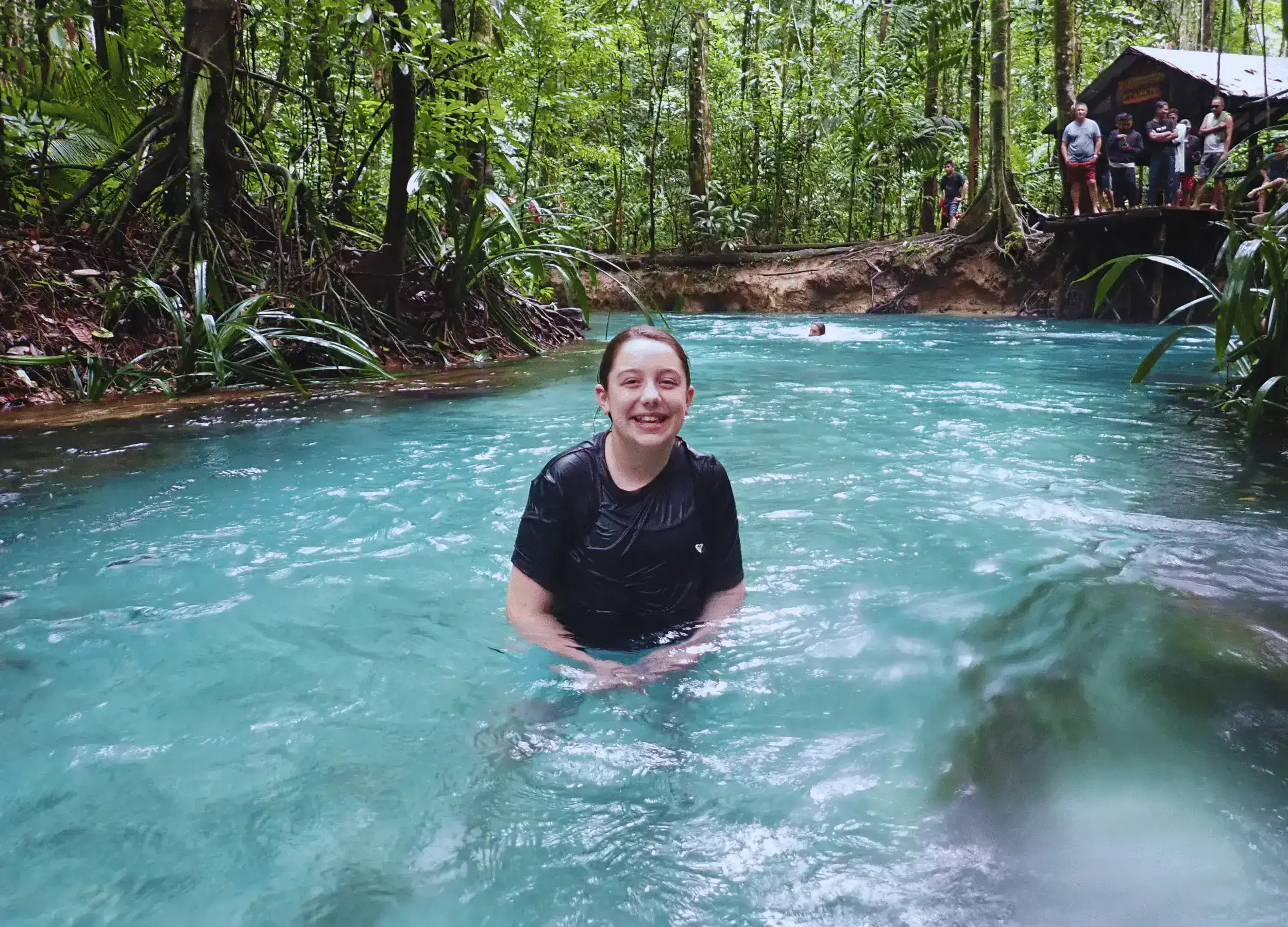 SeaTrek's guest swimming in Kali Biru or the Blue River Raja Ampat
