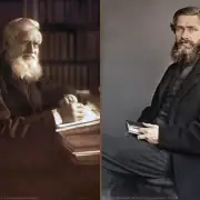 Young and Old Alfred Russel Wallace photograph