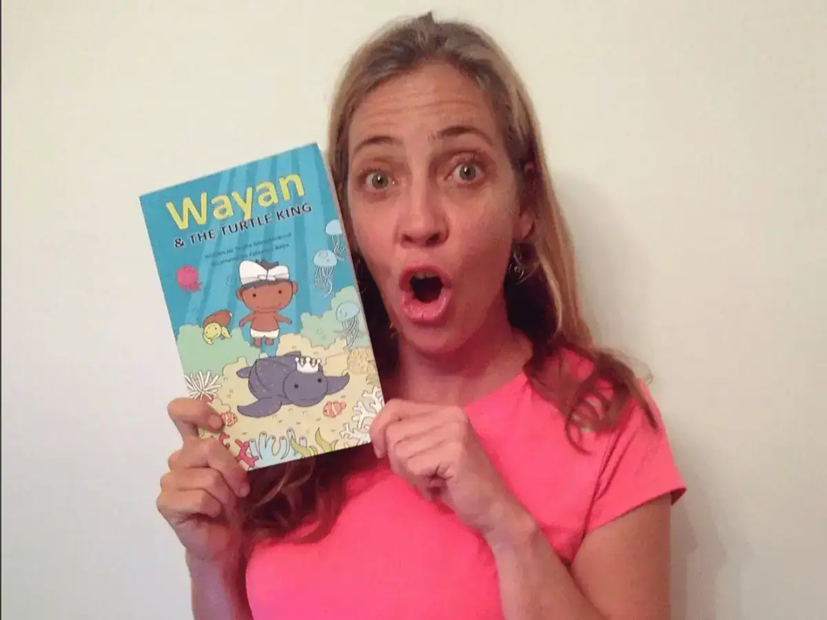 Yvette and her Wayan and the Turtle King book