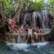 family adventures at the matajitu waterfall sumbawa indonesia