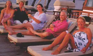 SeaTrek guests enjoy sunset cocktail