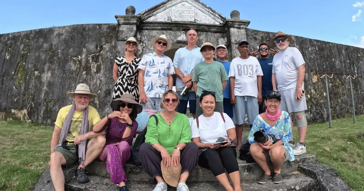 SeaTrek guests visiting historical sites in Maluku