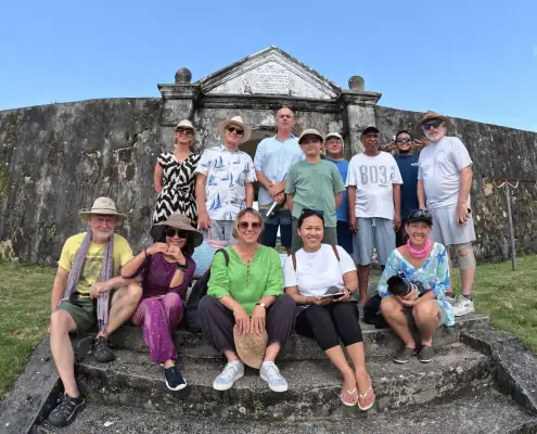 SeaTrek guests visiting historical sites in Maluku