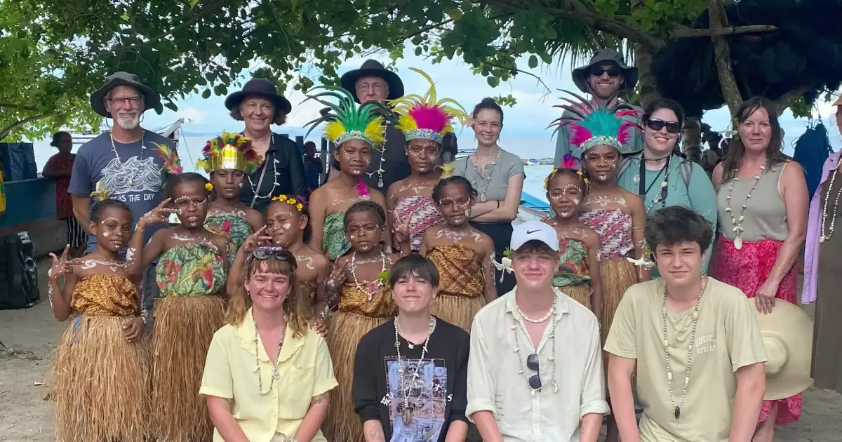 SeaTrek guests visiting village in Raja Ampat