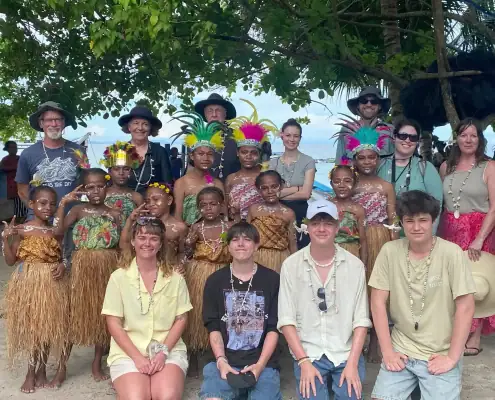 SeaTrek guests visiting village in Raja Ampat