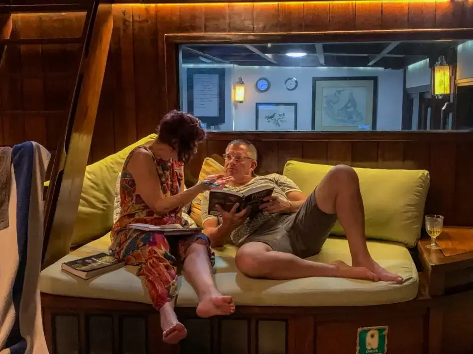 a couple enjoy reading time