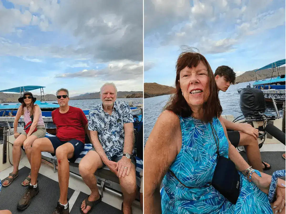 on the dinghy