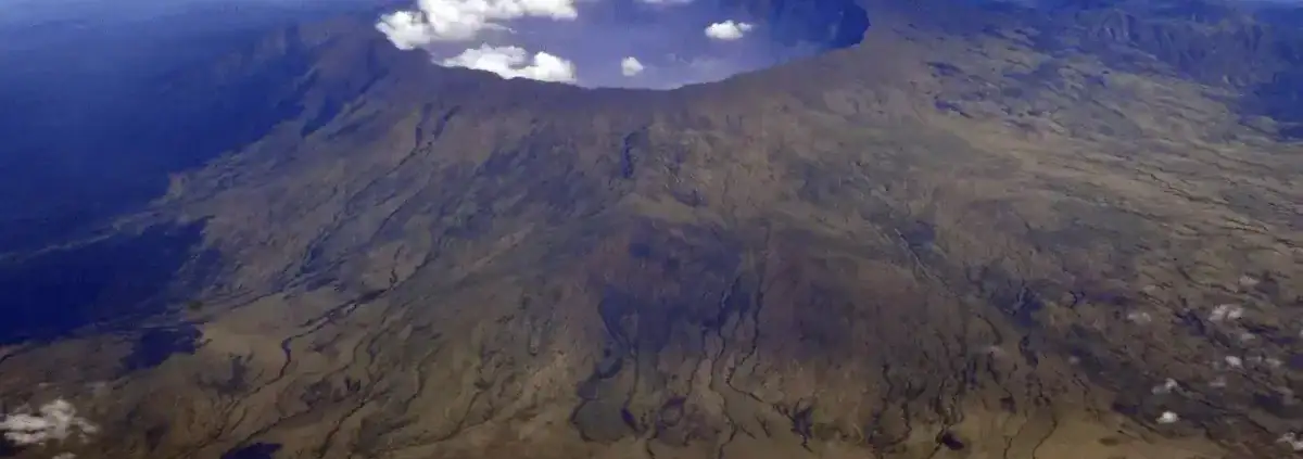Tambora from aerial view