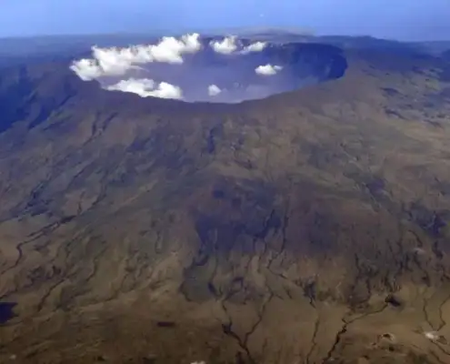 Tambora from aerial view