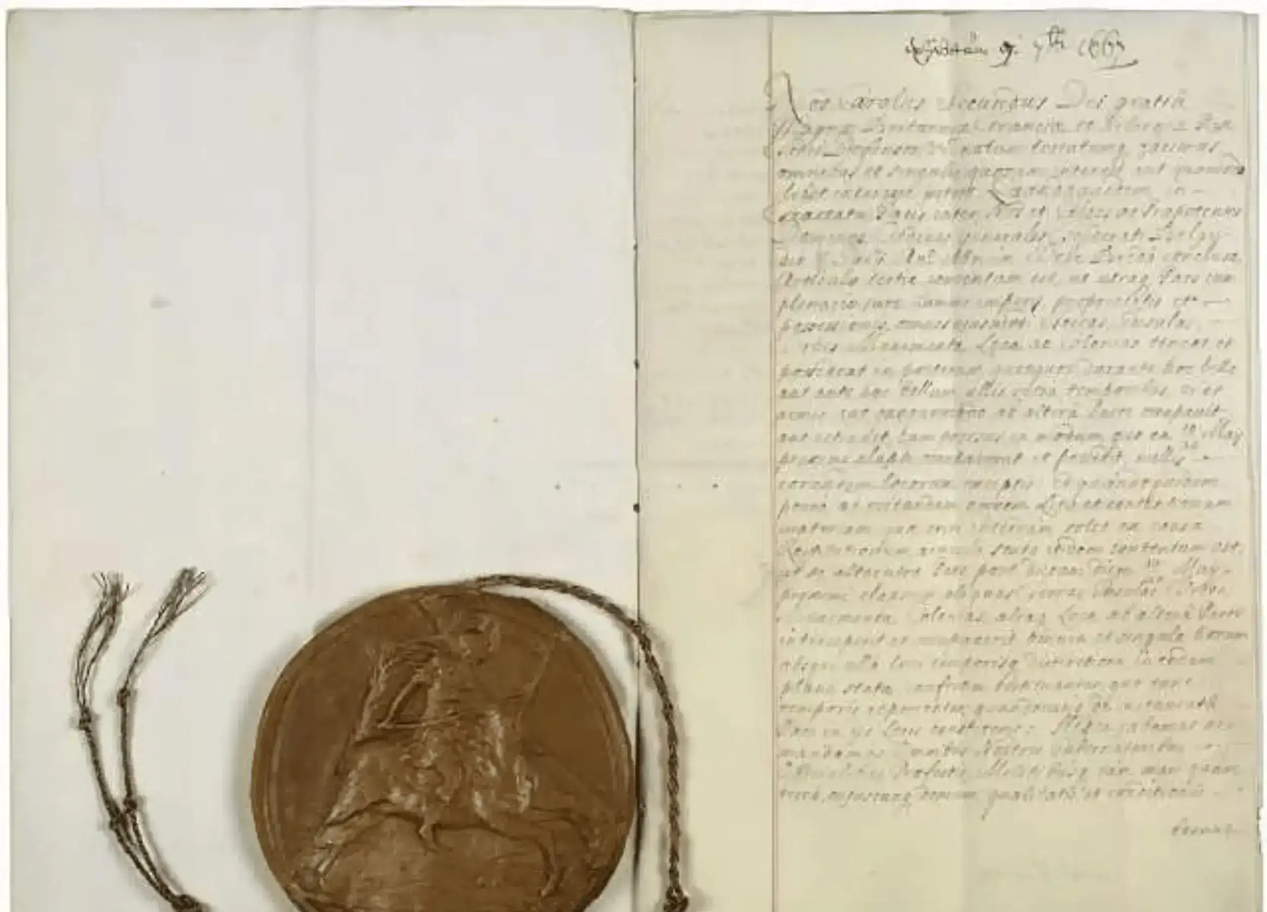 The last page of the Treaty of Breda, 1667.