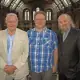 George Beccaloni (middle) and the WCP's Patrons: Sir David Attenborough (left) and Bill Bailey (right).
