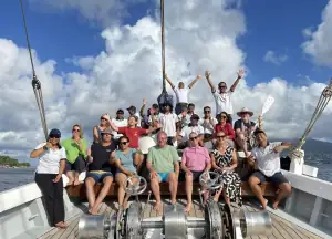 SeaTrek guests group photo with Dr. George Beccaloni.