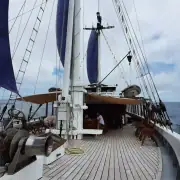 SeaTrek Ombak Putih crossing to Ambon with sails up