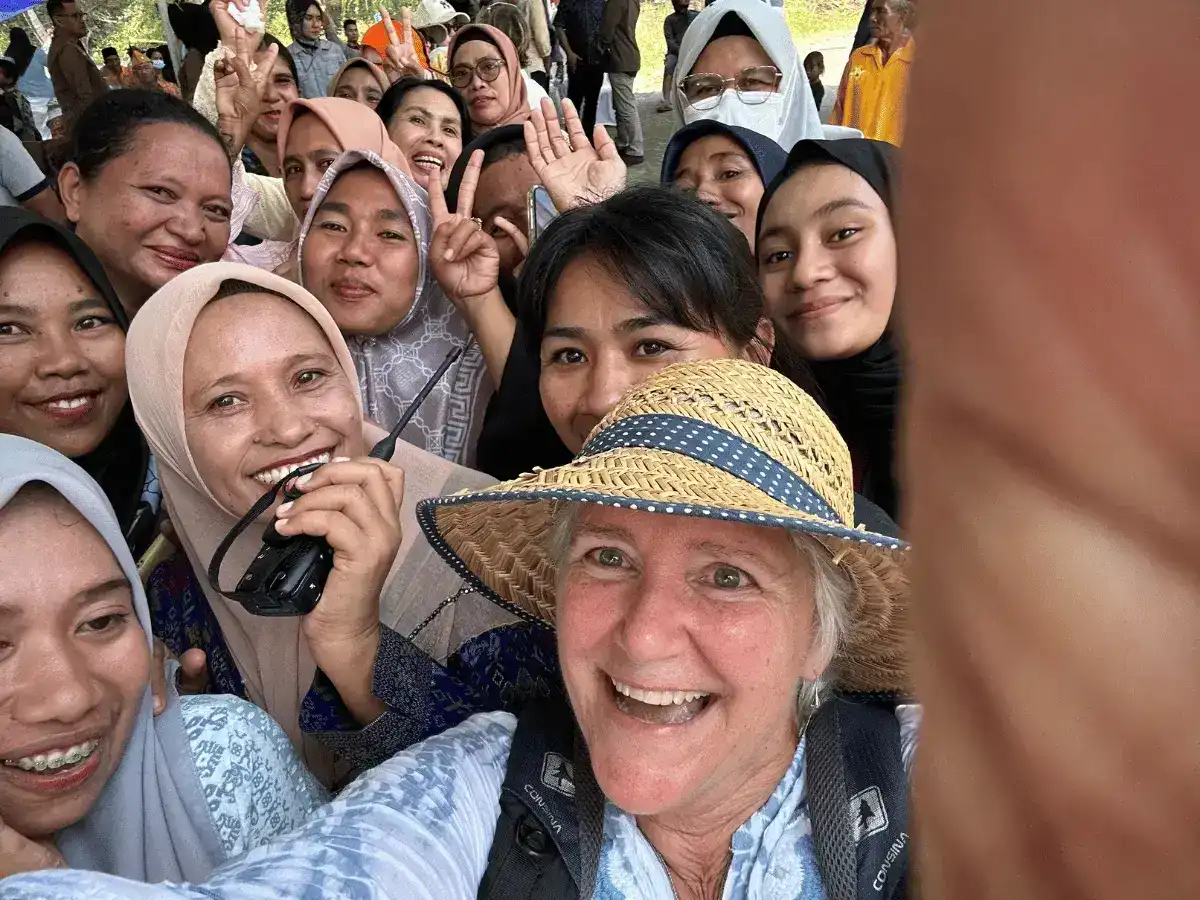 The smiling faces of people in Dodinga.