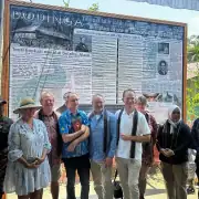 The Wallace plaque unveiling ceremony in Dodinga.