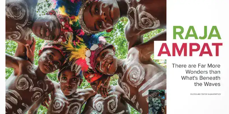 Raja Ampat kids wearing local costumes