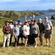 SeaTrek guests at the hiking viewpoint in Rinca, Komodo.