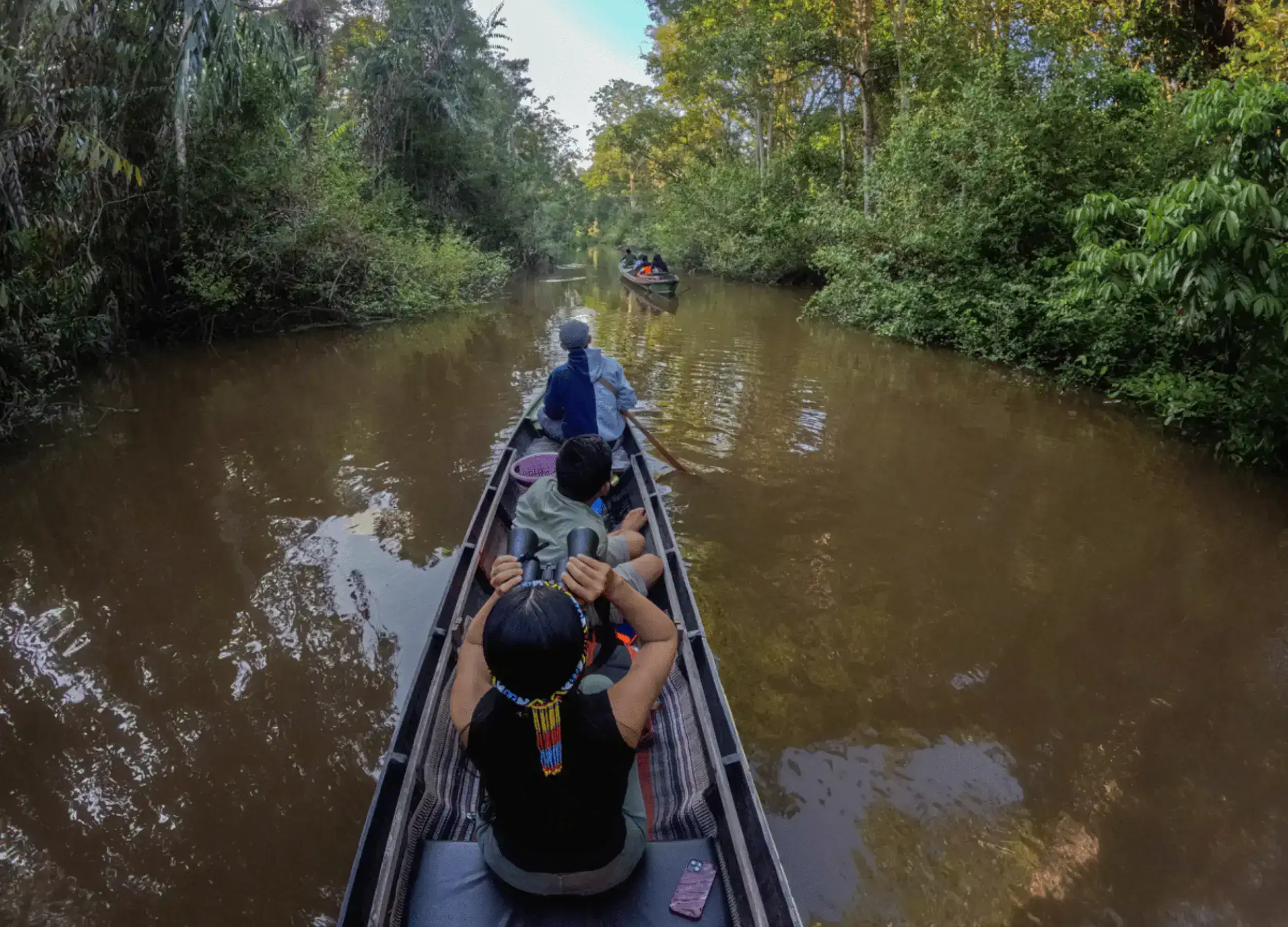River Cruise by Canoe in Borneo.