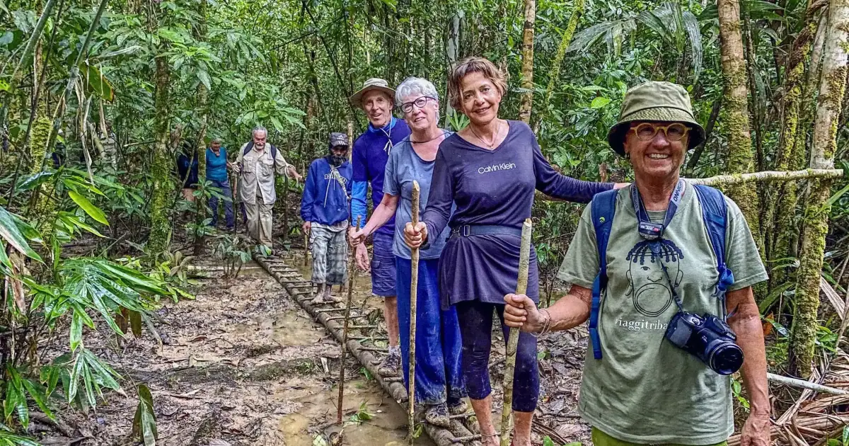 Seatrek guests exploring raja ampat wildlife.