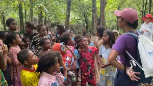 Interaction with kids in Nusa Ulan