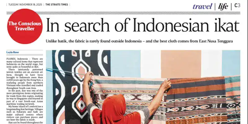 SeaTrek in the press - Indonesia Ikat Textile - Strait Times