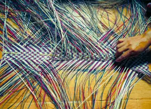 Rattan weaving in Borneo