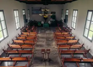 Inside the Dutch Church in Banda Neira.