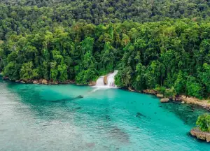 Kiti-Kiti Waterfall drone shot
