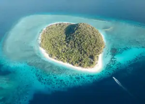 Romang island drone shot