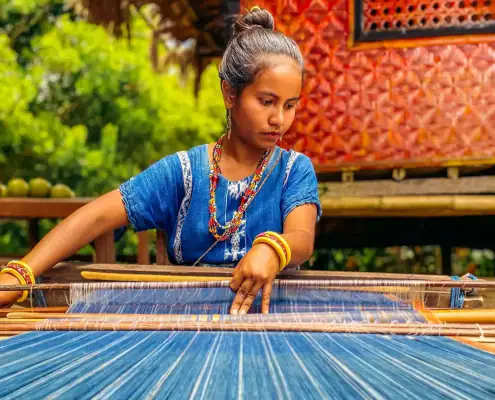Textile Weaver in Watublapi