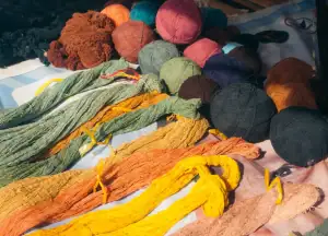 Textile material in Umapura Village