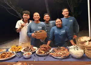 Chef Atin and Crew preparing food for BBQ