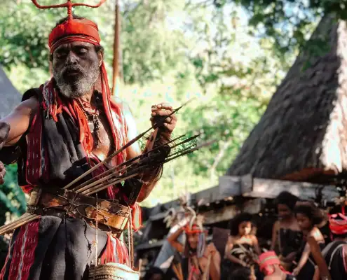 Warrior of the Abui Tribe