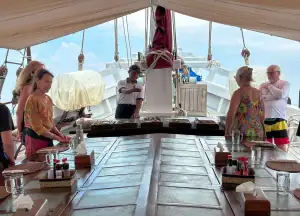 Lunch onboard Katharina
