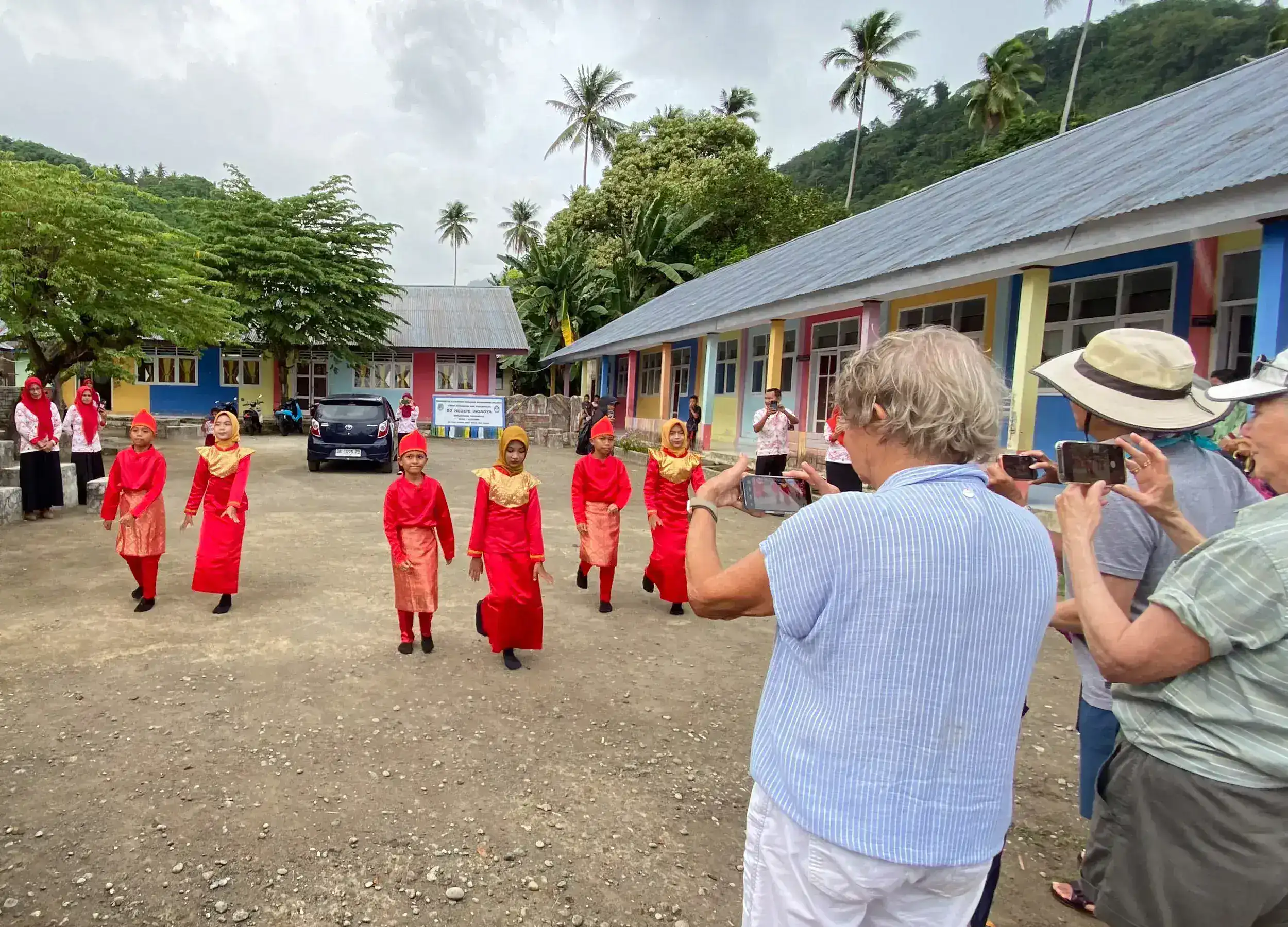 Watching the welcome dance in Inosota