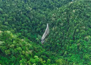 Waterfall in the forest in Ternate
