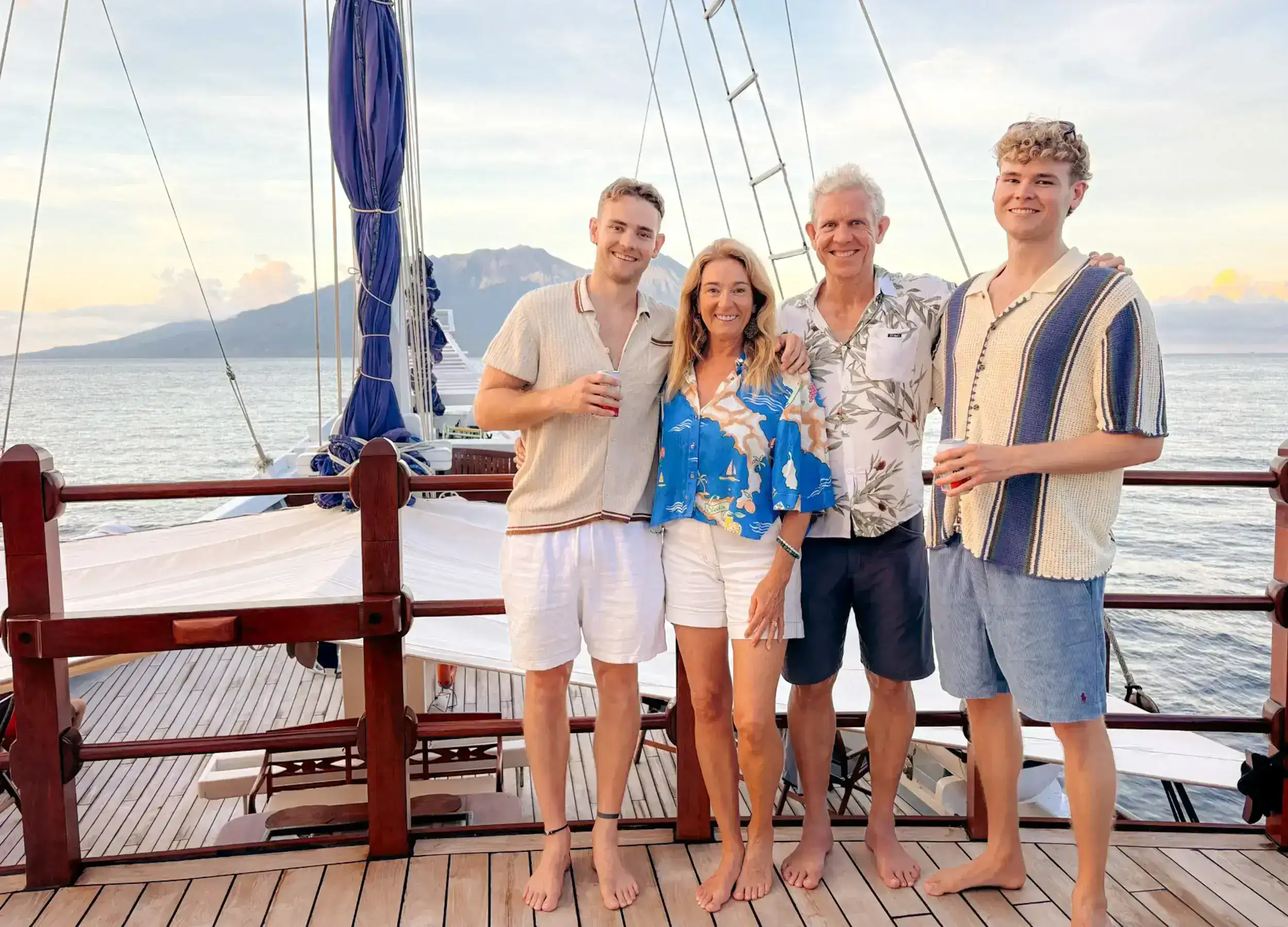 Julie Fison and Family onboard Ombak Putih